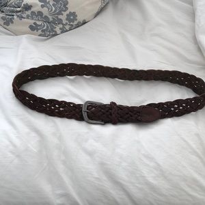 Braided, Brown Leather Belt by Abercrombie - Sz Small